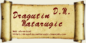 Dragutin Matarugić vizit kartica